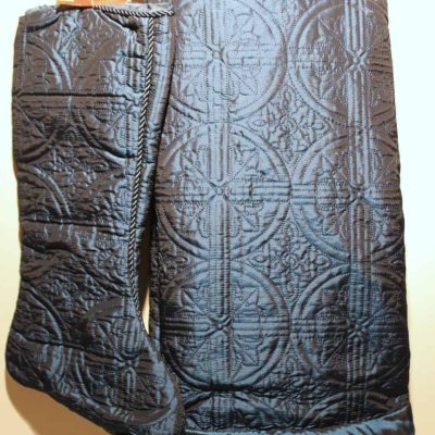 Dark Blue Matelassé Tree Skirt & Stocking Set