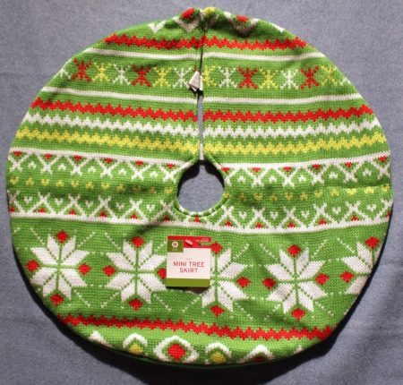 Green Knit Mini Tree Skirt - Tabletop Christmas Tree