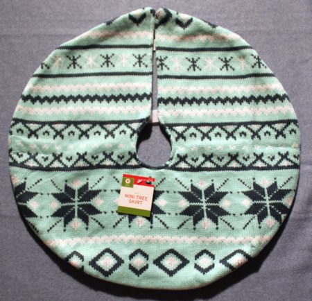 Blue Knit Mini Tree Skirt - Tabletop Christmas Tree