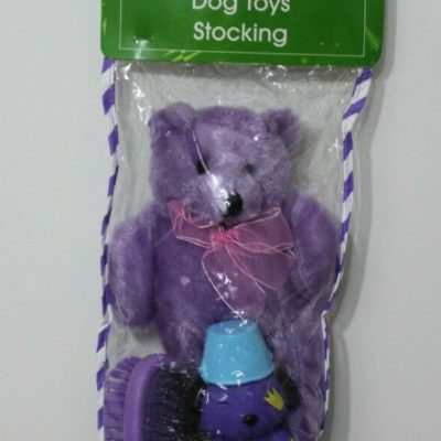Purple Toys Dog Stocking