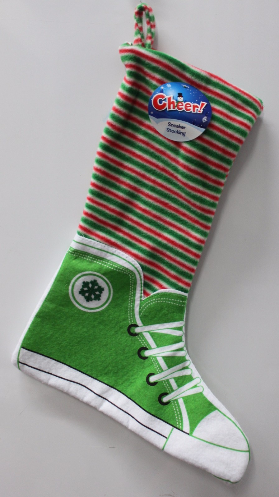 2-Set Green Sneaker Toddler Christmas Stocking & Hat 2 2-Set Green Sneaker Toddler Christmas Stocking & Hat - Image 2