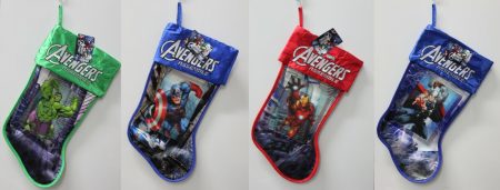4-Set Marvel Lenticular Superhero Stockings – Thor, Hulk & Avengers Christmas