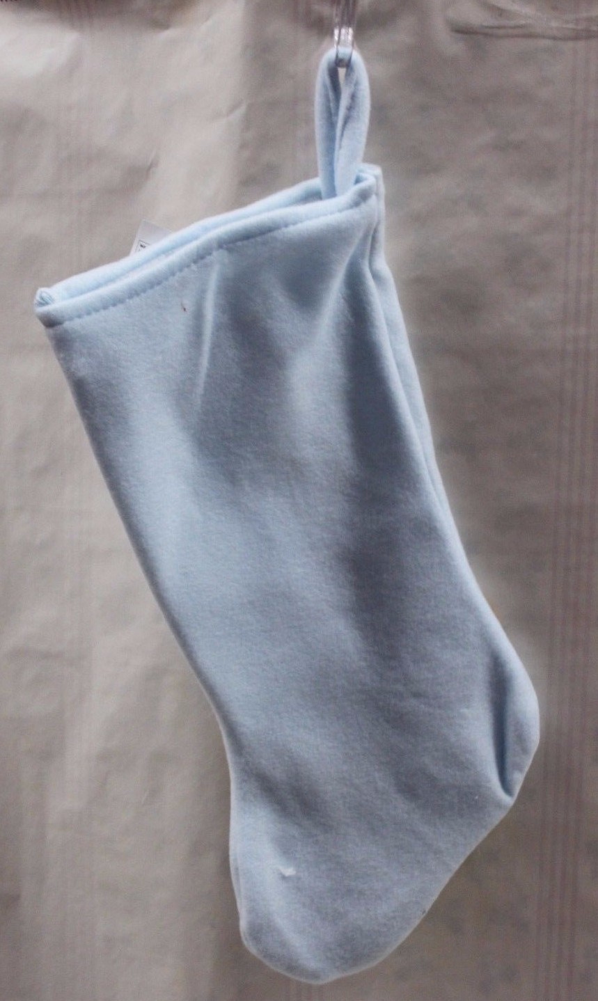 Blue Baby Boy's First Christmas Stocking - Bird, Fox & Bear 2 Blue Baby Boy's First Christmas Stocking - Bird, Fox & Bear - Image 2