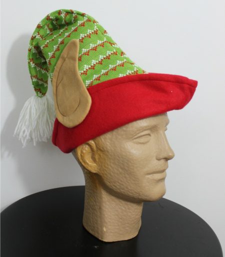 Christmas Elf Hat – Holiday Party Costume Santa Cap for Adult