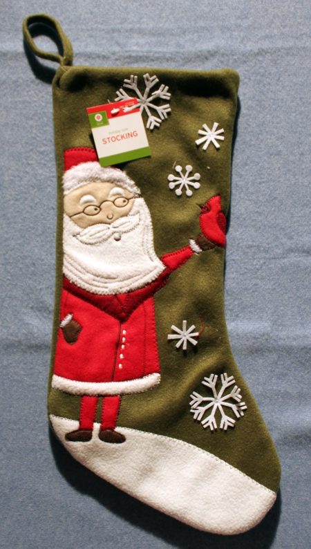 Whimsical Santa Christmas Stocking – Cute Holiday Decoration Applique