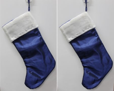 2-Set Blue & Silver Stockings - Modern Hanukkah or Christmas