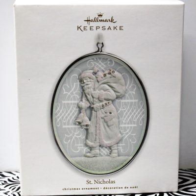 St. Nicholas Etched Glass Ornament