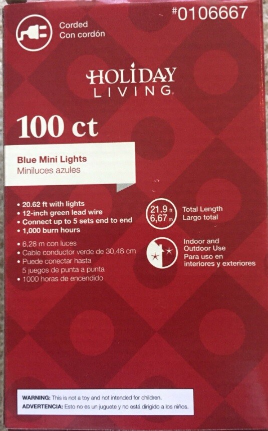500 Bulbs - 5 Sets of Blue Mini Christmas or Hanukkah Lights 3 500 Bulbs - 5 Sets of Blue Mini Christmas or Hanukkah Lights - Image 3
