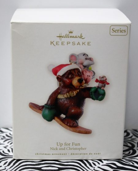 Snowboarding Bear - Nick and Christopher Hallmark Ornament