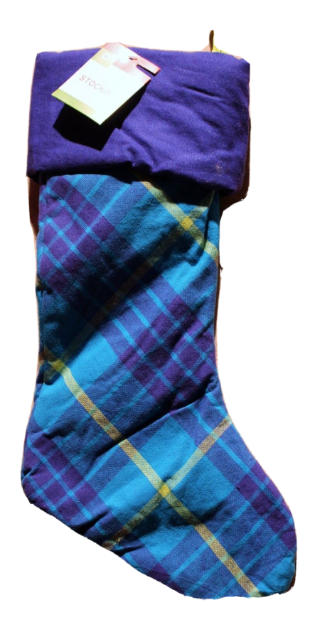 Blue Plaid Christmas Stocking – Charming Traditional Christmas