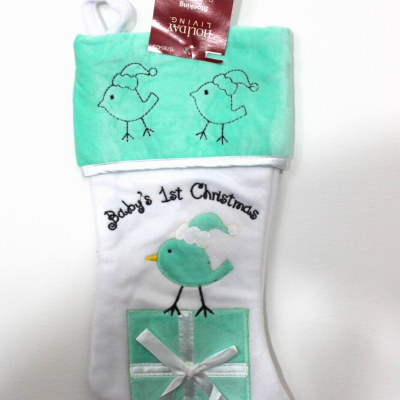 Green First Christmas Stocking - Chick - Gender Neutral