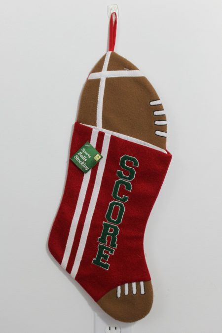 Football Christmas Stocking – Sports Holiday Decoration