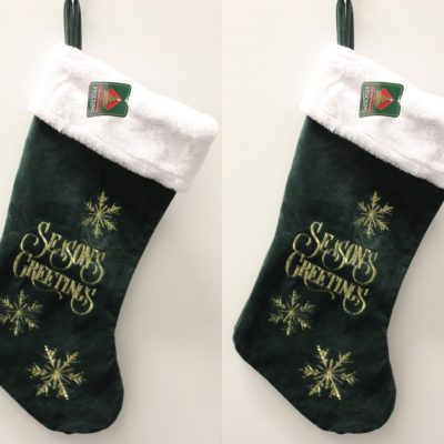 2-Set Seasons Greetings Snowflake Stockings – Snowflake Christmas Decor