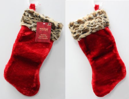 2-Set Red Stocking Leopard Cuff Pair