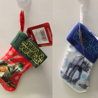 2-Set 8" Star Wars Mini Christmas Stockings – AT-AT & Yoda Holiday Decorations
