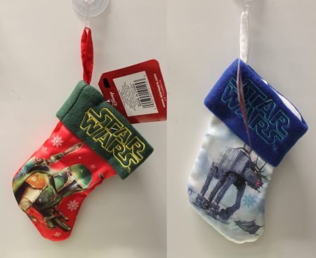 2-Set 8" Star Wars Mini Christmas Stockings – AT-AT & Yoda Holiday Decorations