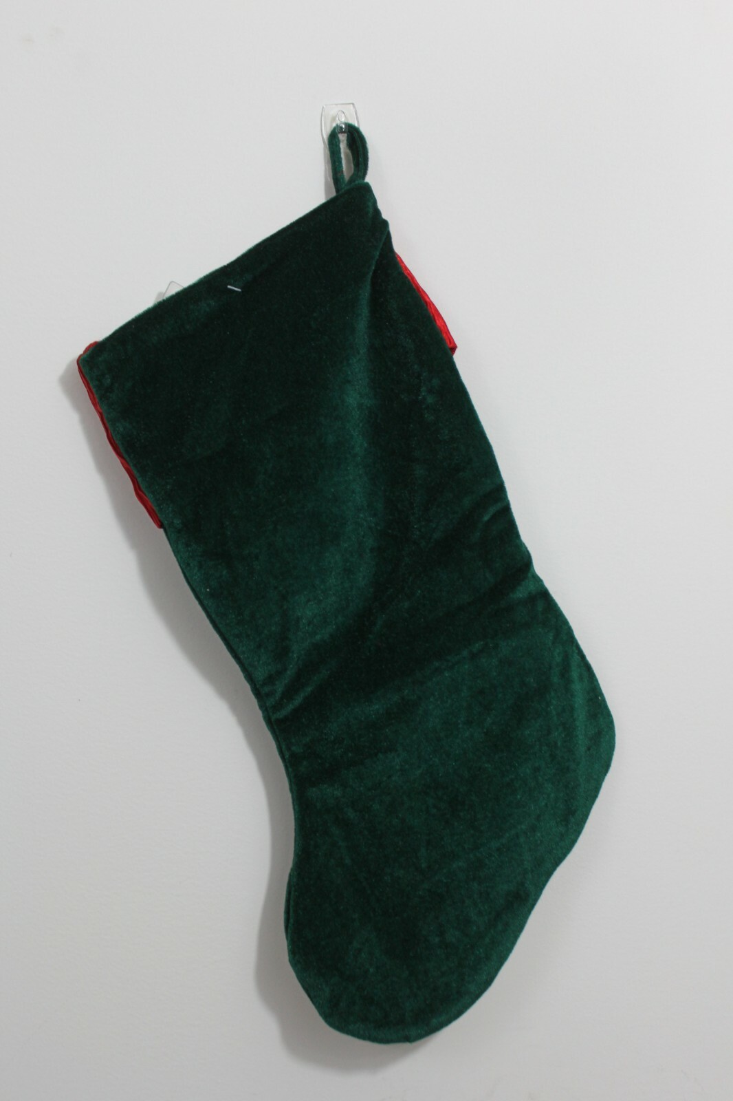 Merry Christmas Stocking – Red Green Velvet Embroidered 2 Merry Christmas Stocking – Red Green Velvet Embroidered - Image 2