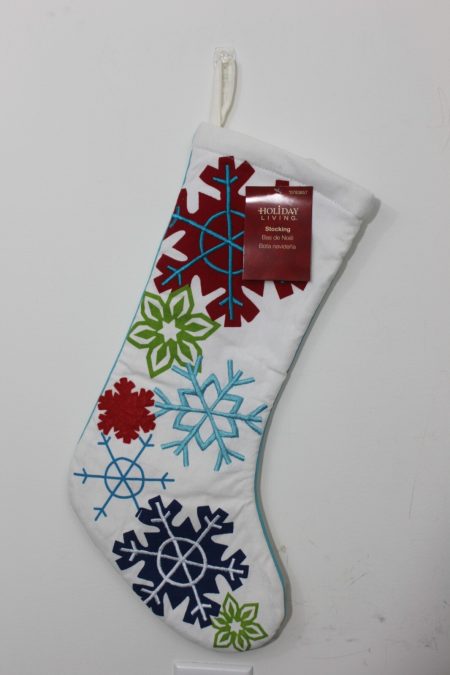 Snowflake Christmas Stocking – Colorful Holiday Decoration