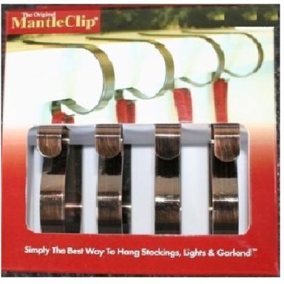 Original Mantle Clips Bronze | Christmas Stocking Hangers