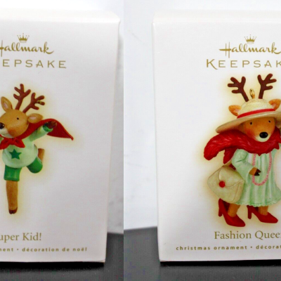 Fashion Queen & Super Kid Reindeer Ornaments