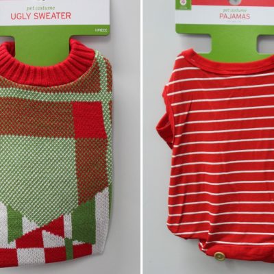 Christmas Sweater & Pajamas for a Medium Dog | Target Red Knit Pet Costume