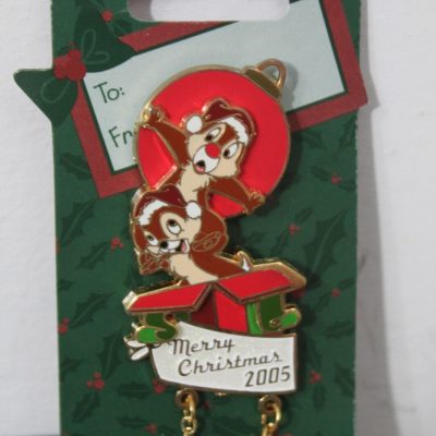 Chip & Dale Christmas Ornament Disney Pin
