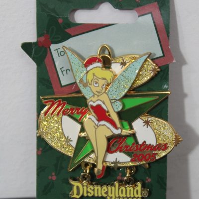 Tinker Bell Christmas Ornament Pin | Disneyland 2005 Disney Holiday