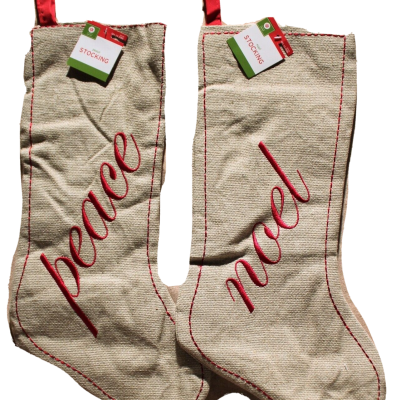 Peace & Noel Stockings (Set of 2)
